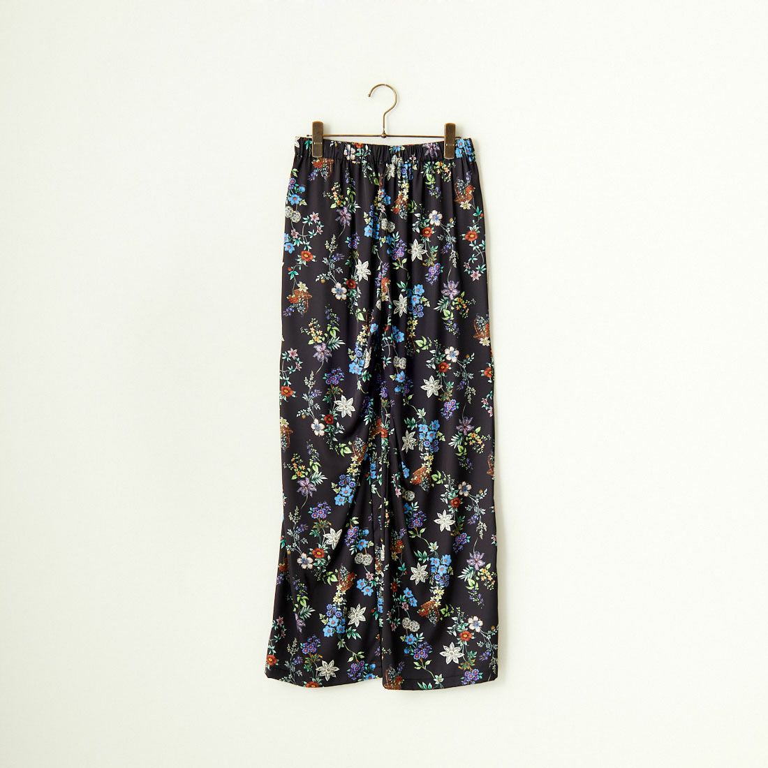 Jeans Factory Clothes [ジーンズファクトリークローズ] フラワープリントサテンパンツ [21243052] 004 ﾌﾞﾗｯｸ