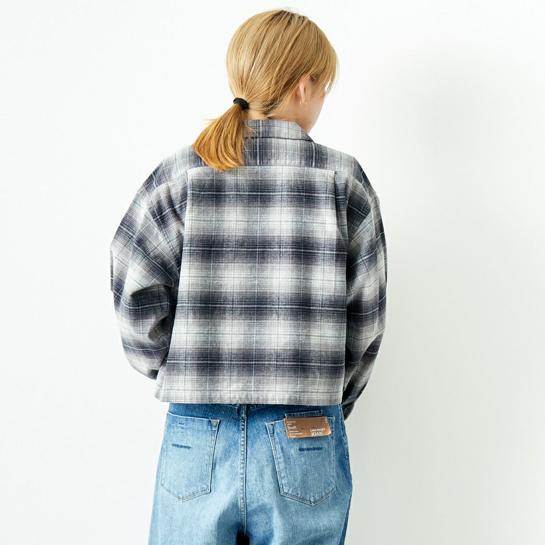 PENDLETON [ペンドルトン] ショートレンジ オープンカラーシャツ [4475-7101] 70 GRY/BLK &&モデル身長：167cm 着用サイズ：F&&