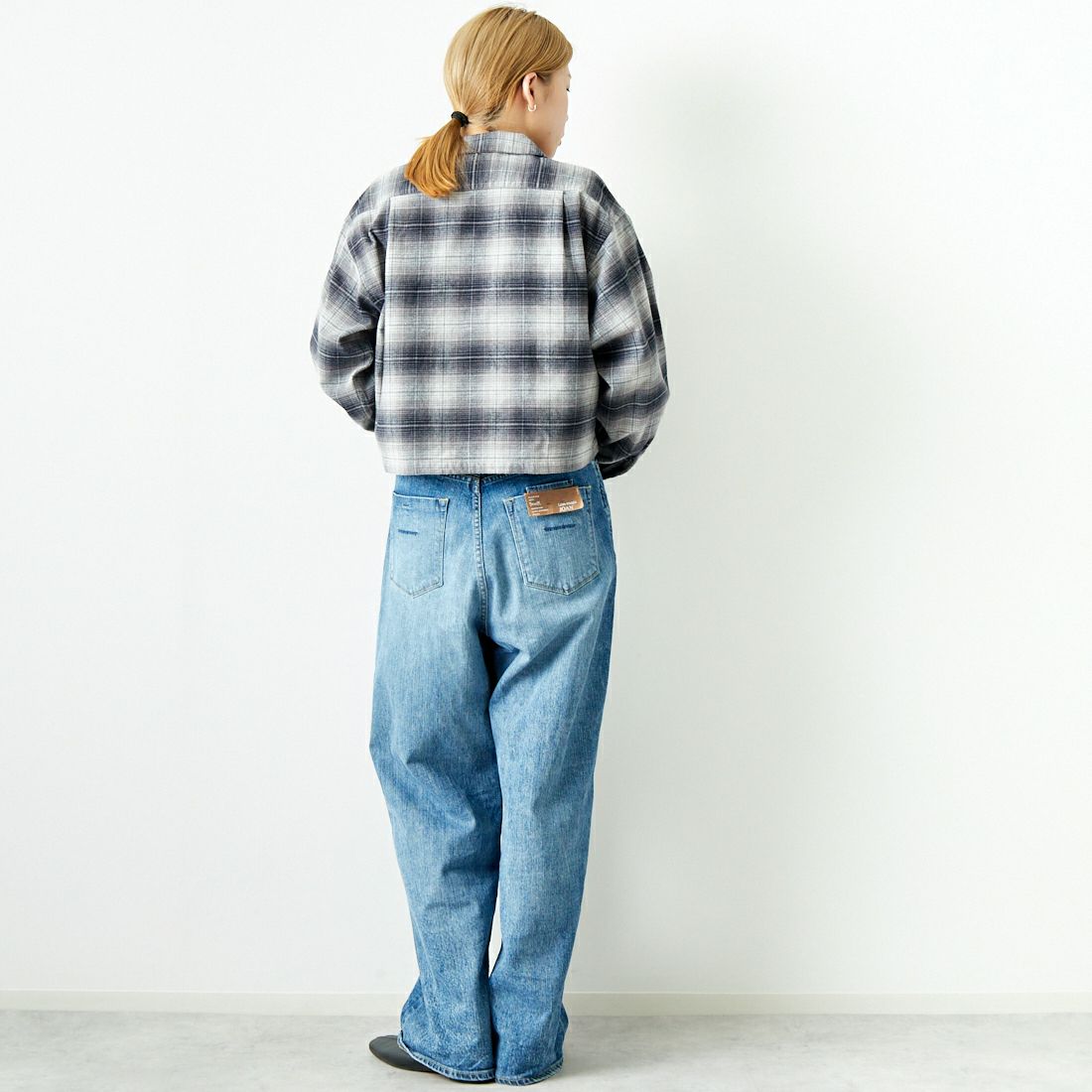 PENDLETON [ペンドルトン] ショートレンジ オープンカラーシャツ [4475-7101] 70 GRY/BLK &&モデル身長：167cm 着用サイズ：F&&
