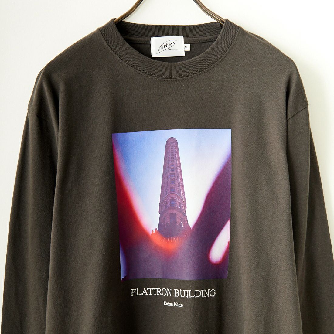 Filphies [フィルフィーズ] ロングスリーブプリントTシャツ [FP242PS00110] 09 SUMI