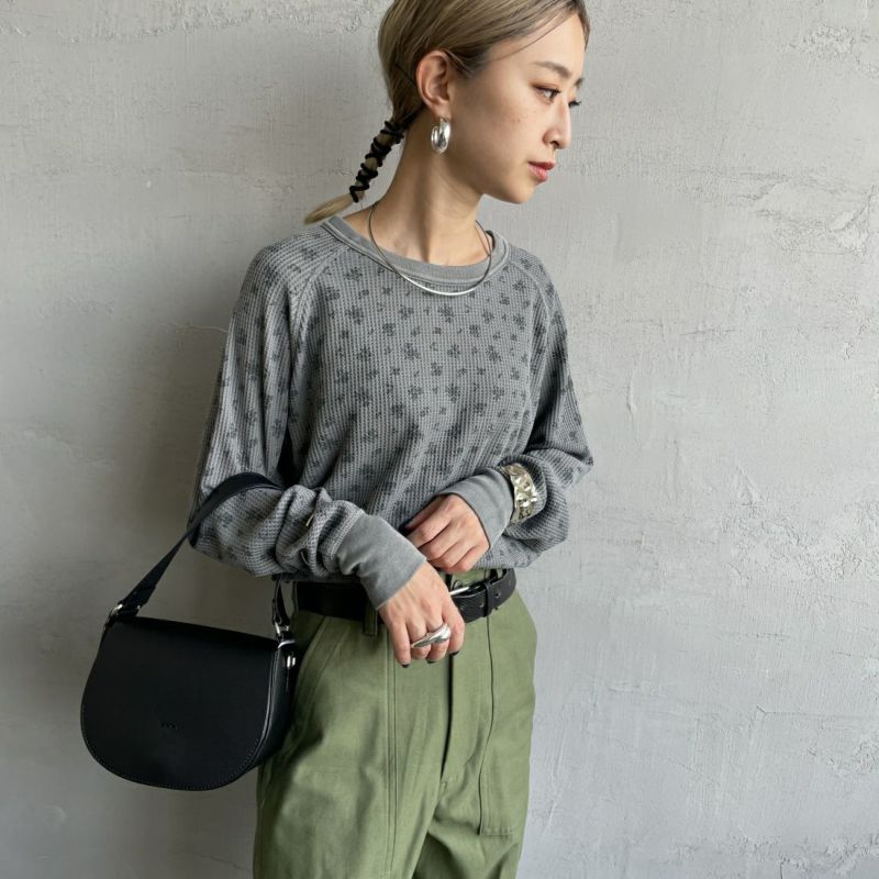 JE MORGAN [ジェイイーモーガン] ピグメント花柄ラグランスリーブ