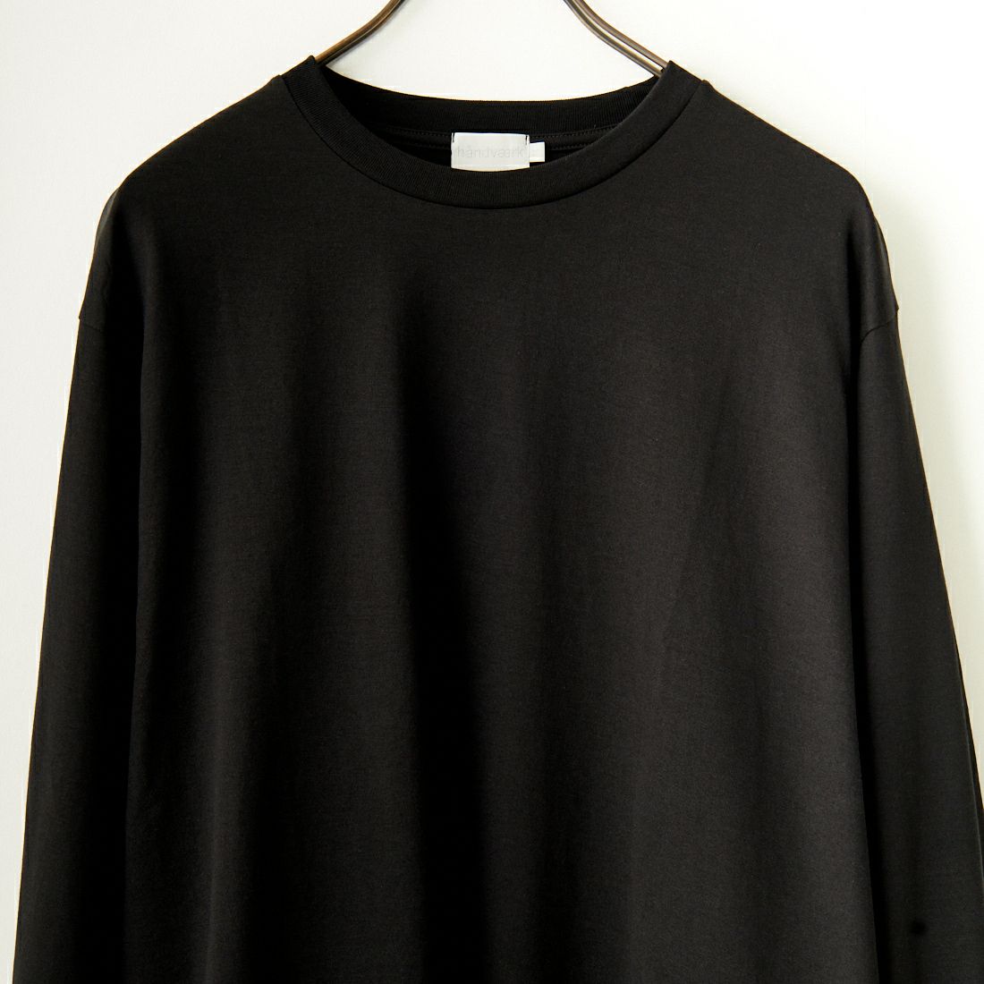 HANDVAERK [ハンドバーク] 60/2 ロングスリーブTシャツ [6521] BLACK