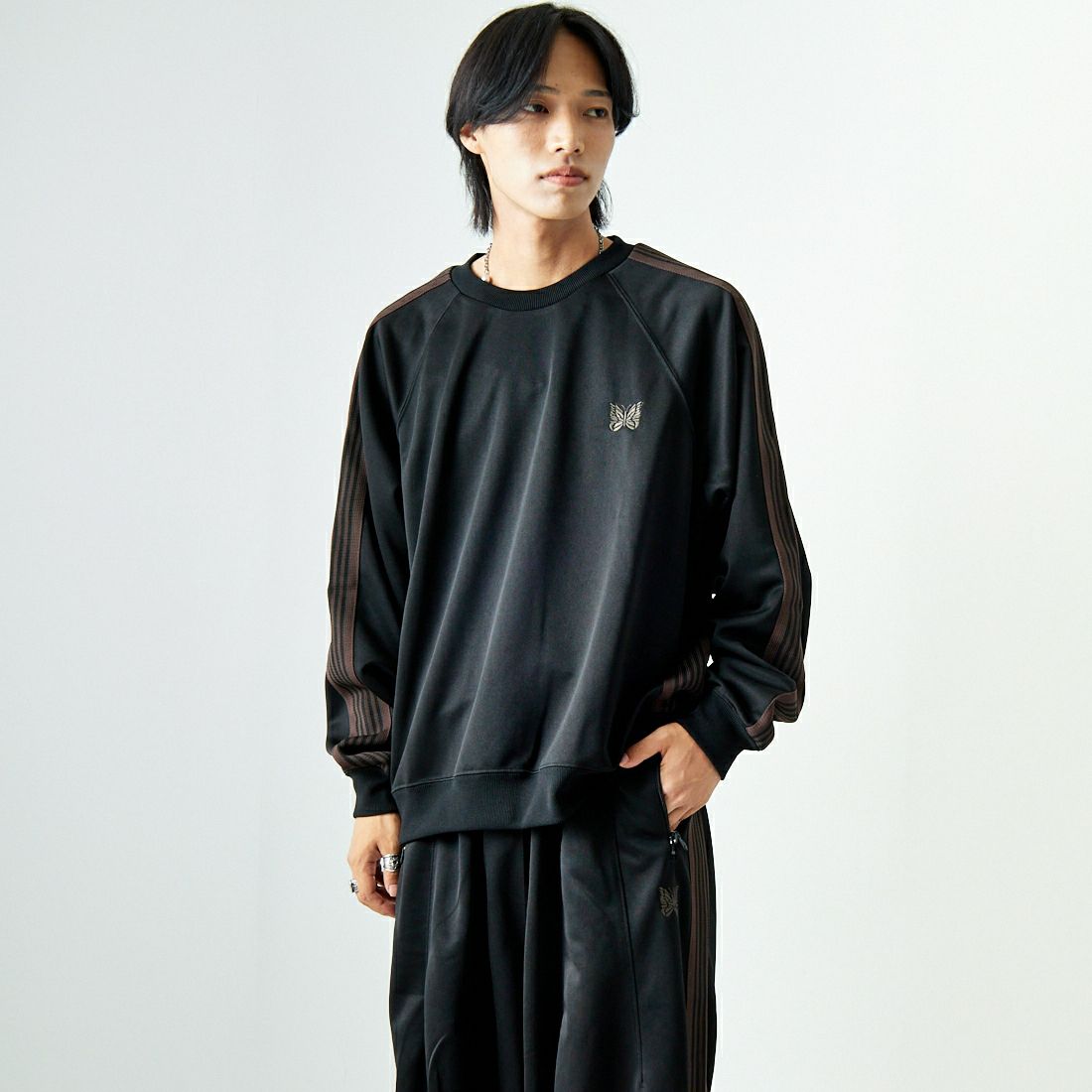 Needles スウェットシャツ XL 黒 Needles [ニードルズ] トラック
