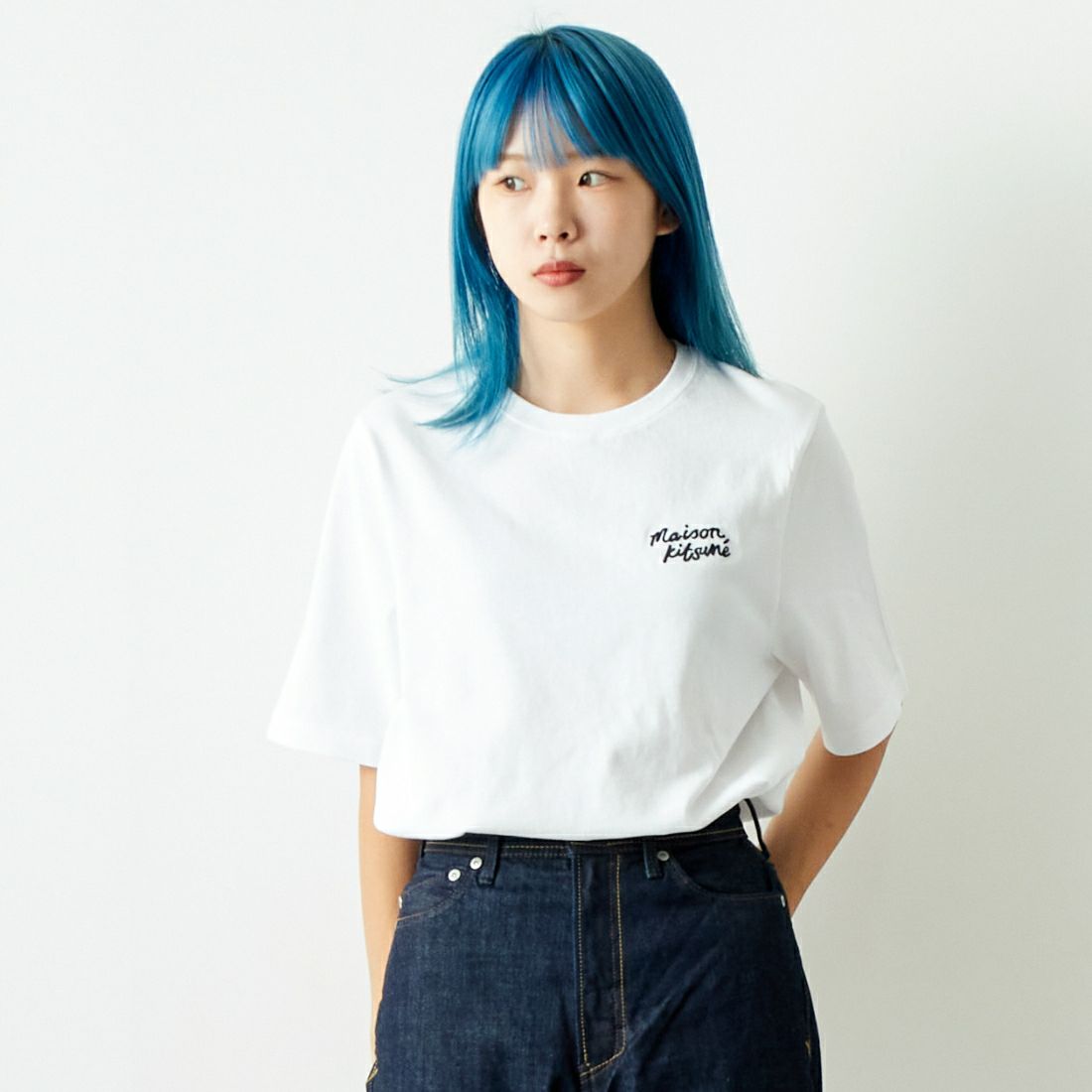 MAISON KITSUNE [メゾン キツネ] ハンドライティング コンフォート Tシャツ [MW00126KJ0119]