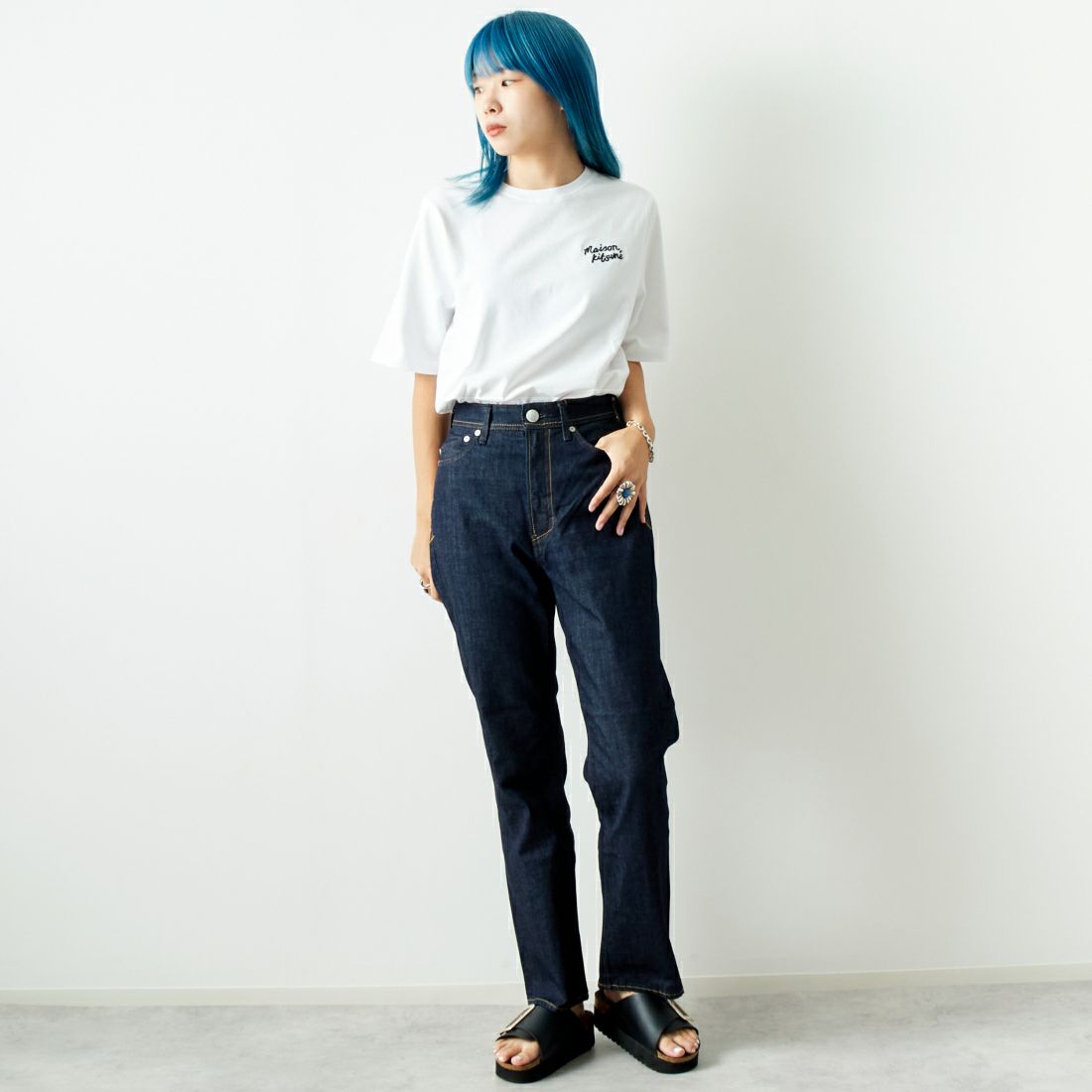 MAISON KITSUNE [メゾン キツネ] ハンドライティング コンフォート Tシャツ [MW00126KJ0119] M186 WHT