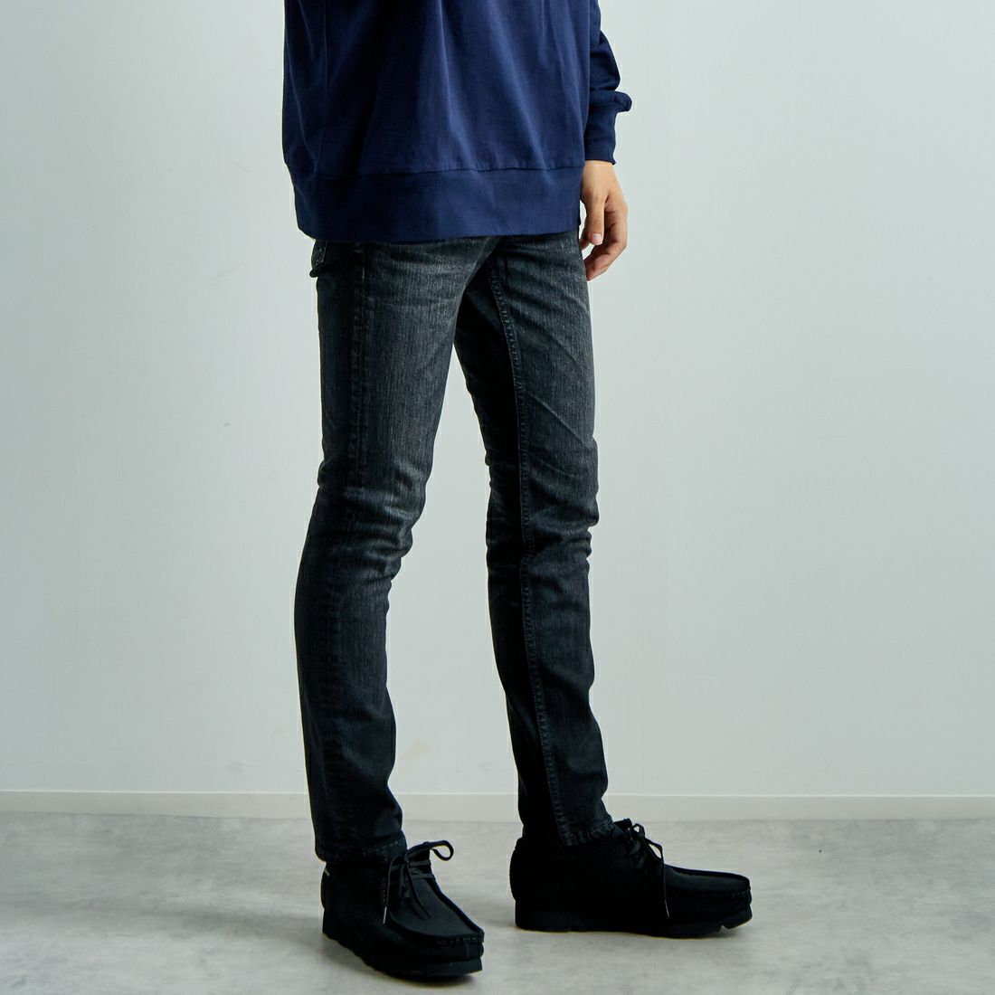 YANUK [ヤヌーク] スリムテーパードデニム VINCENT2/ヴィンセント2 [57243002] OBK &&モデル身長：179cm 着用サイズ：29&&