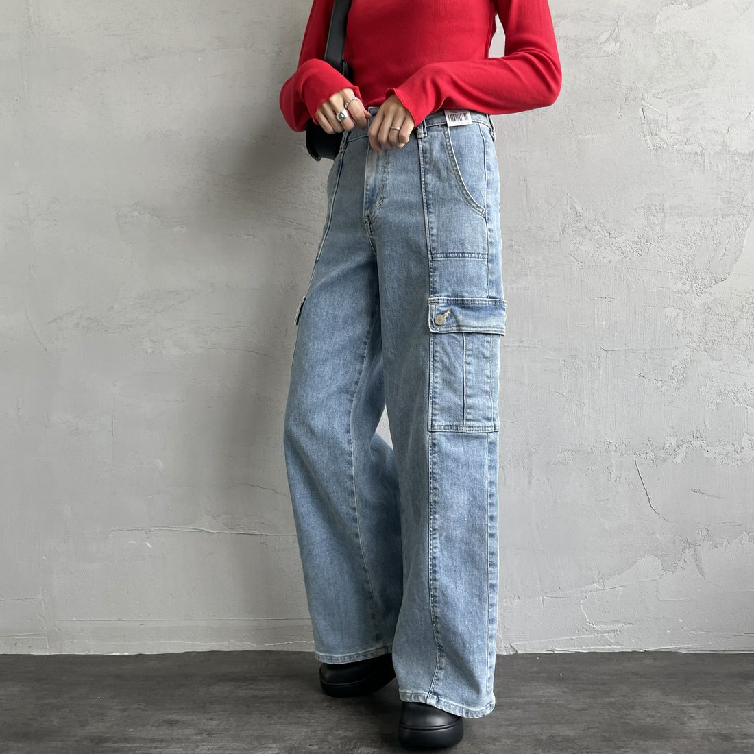 98 L.BLUE&&モデル身長：160cm 着用サイズ：S&&