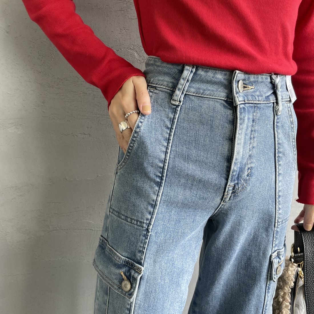 SOMETHING [サムシング] LISA カーゴワイドパンツ [SEA588] 98 L.BLUE
