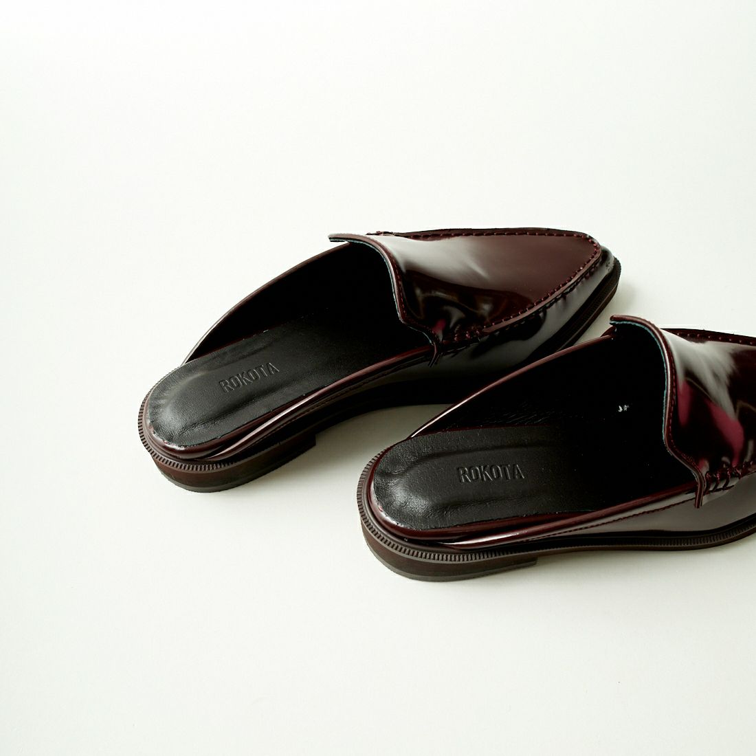 ROKOTA [ロコタ] ポインテッドローファーミュール [5ROS-184-2] ﾊﾞｰｶﾞﾝﾃﾞｨ