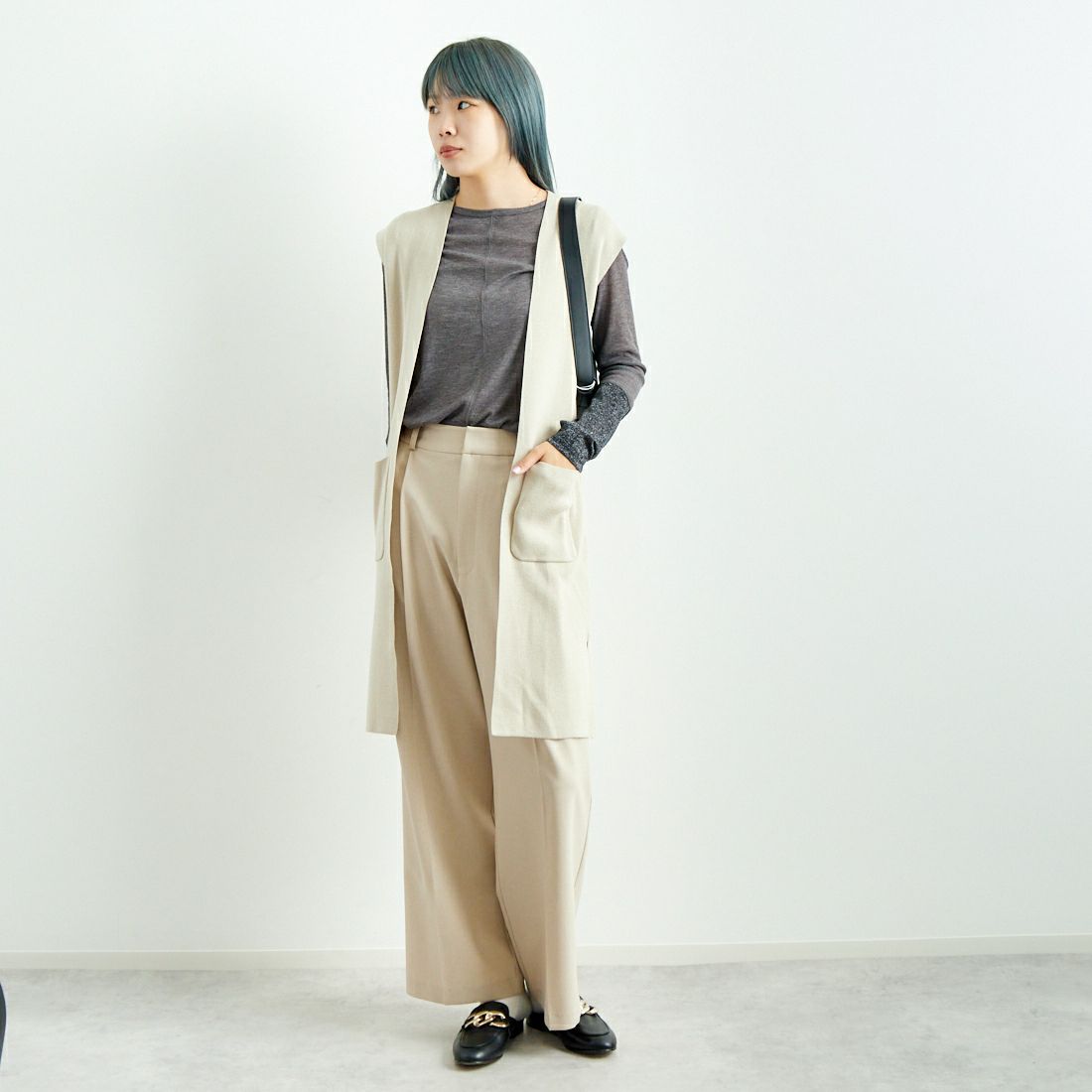 810 Lｸﾞﾚｰ&&モデル身長：167cm 着用サイズ：F&&