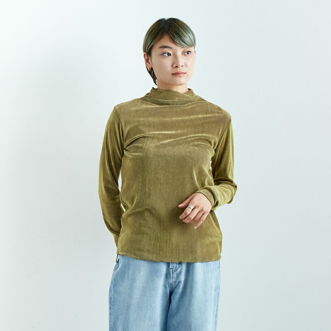 033 ﾍﾞｰｼﾞｭ&&モデル身長：160cm 着用サイズ：F&&