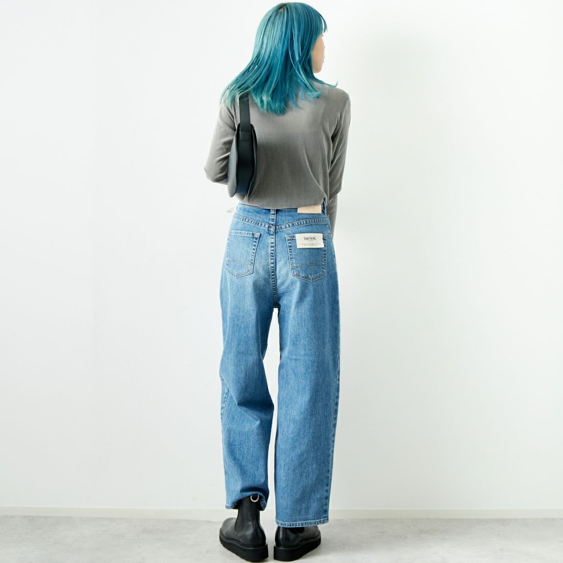 Jeans Factory Clothes [ジーンズファクトリークローズ] フロッキーチュールタートルTシャツ [21243065] 001 Lｸﾞﾚｰ &&モデル身長：167cm 着用サイズ：F&&