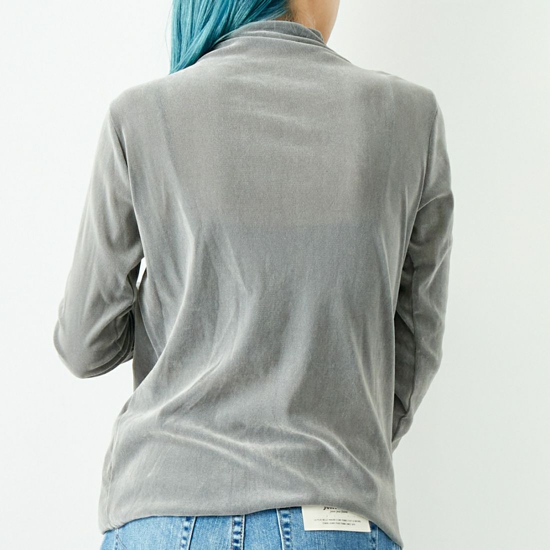 Jeans Factory Clothes [ジーンズファクトリークローズ] フロッキーチュールタートルTシャツ [21243065] 001 Lｸﾞﾚｰ