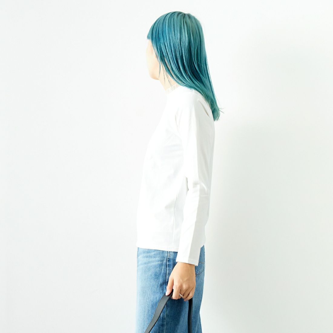 Jf Ready Made [ジェイエフレディメイド] フリルレースTシャツ [3005101] 104 ｵﾌﾎﾜｲﾄ &&モデル身長：167cm 着用サイズ：F&&