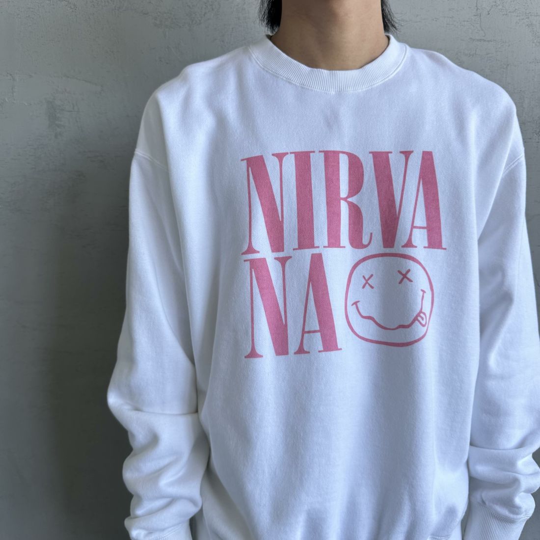 GOOD ROCK SPEED [グッドロックスピード] 別注 NIRVANA プリントスウェット [INTN-021-JF] WHITE