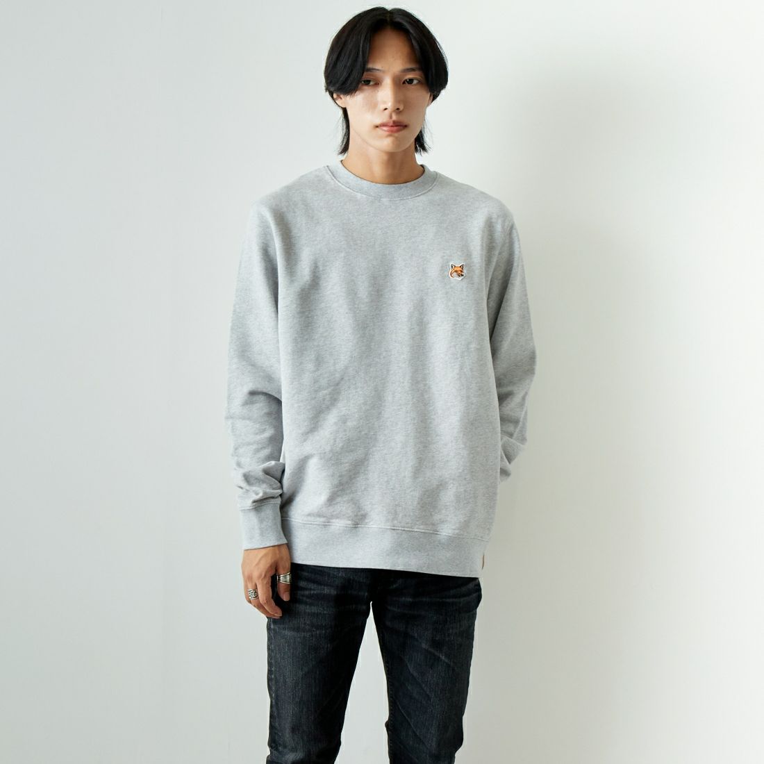 H120 L.GRY&&モデル身長：179cm 着用サイズ：L&&