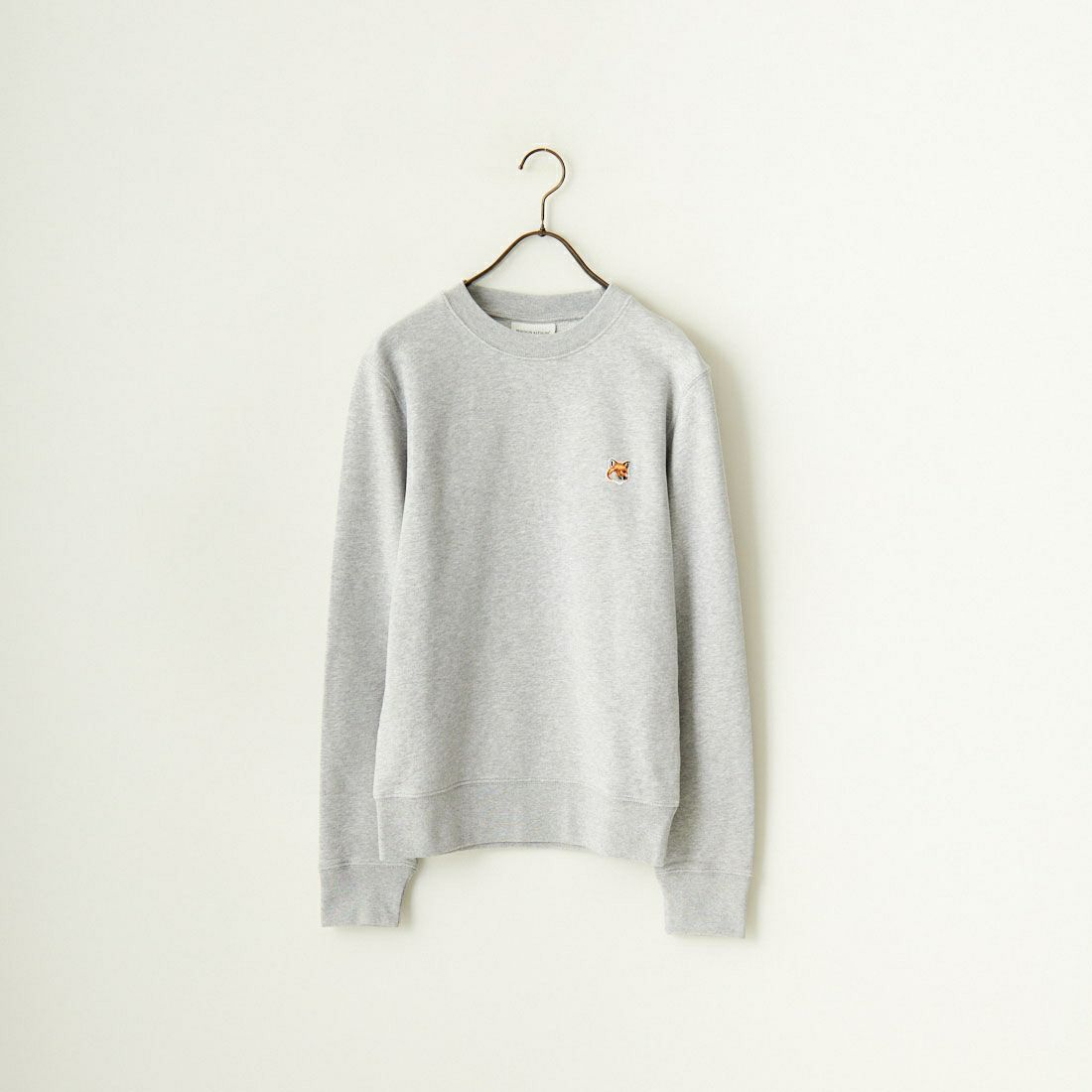 MAISON KITSUNE [メゾン キツネ] フォックスヘッドパッチ レギュラースウェットシャツ [LM00301KM0001] H120 L.GRY