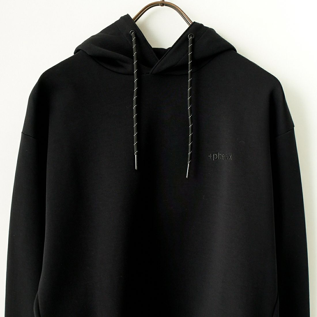 +phenix [プラスフェニックス] 別注 ダンボールニット スウェットパーカー [POO-24038IN-JF] BLACK