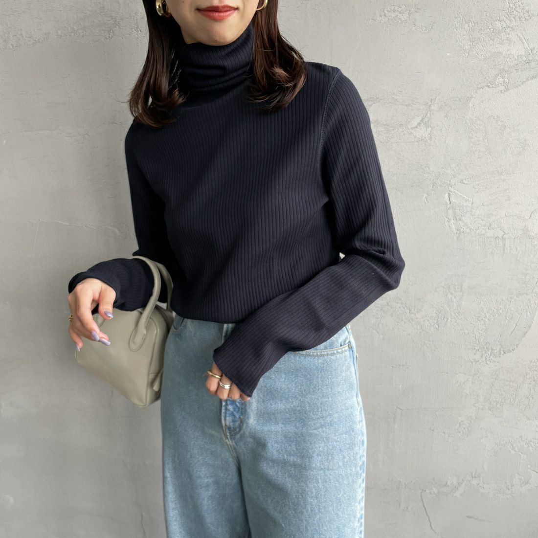 85 NAVY&&モデル身長：163cm　着用サイズ：F0&&