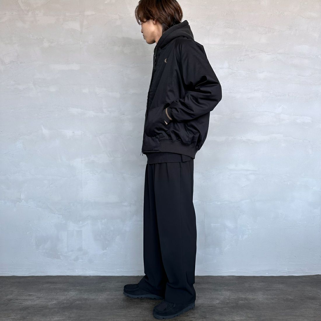 FRED PERRY 別注テニスボンバージャケット 黒 FRED PERRY [フレッドペリー] 別注 テニスボンバージャケット