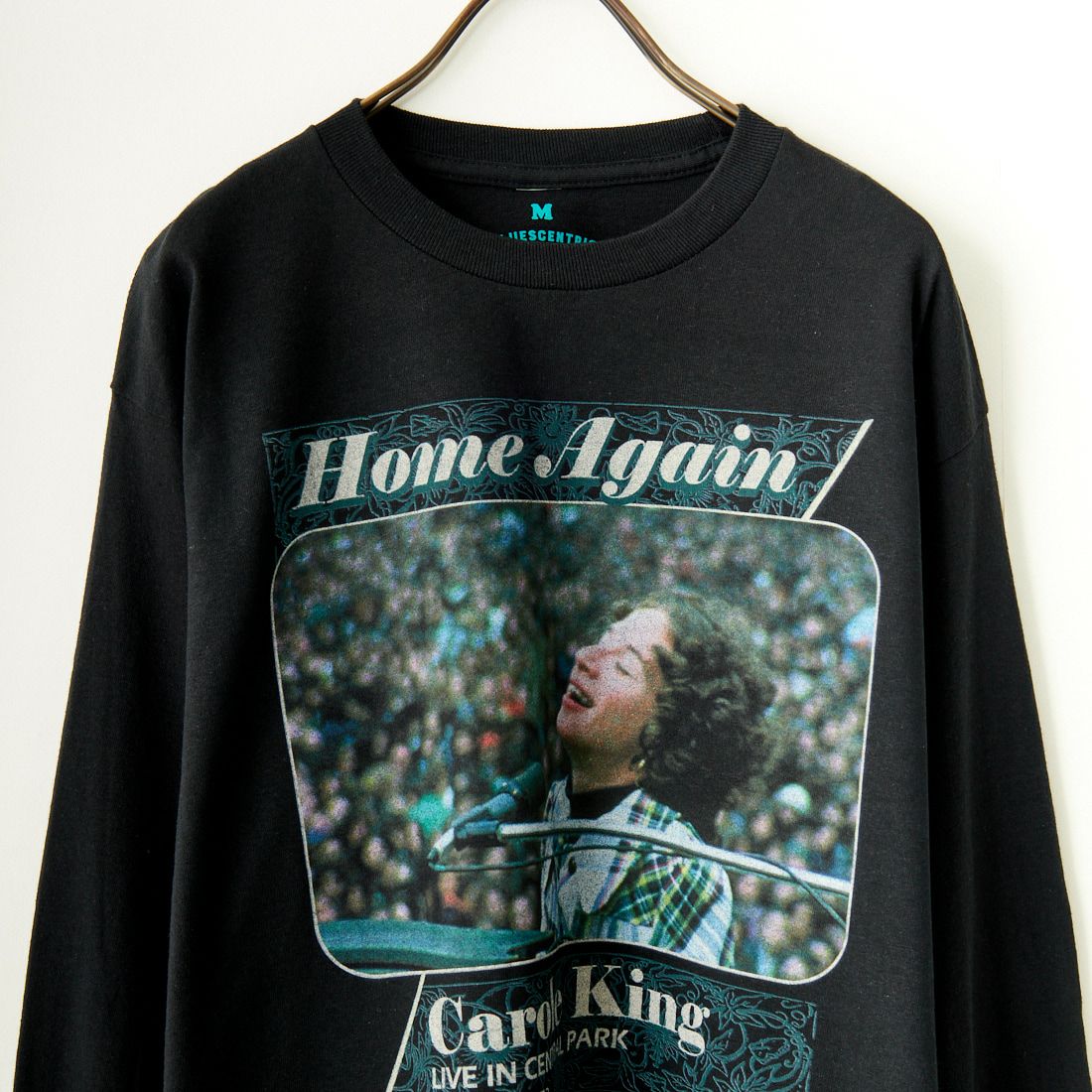 BLUESCENTRIC [ブルースセントリック] CAROLE KING HOME AGAIN ロングスリーブTシャツ [BLC9000002] BLACK
