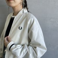 極美品　フレッドペリー ボンバーコート ミリタリー ボタン カーキ　0018 希少 フレッドペリー ボンバーコート ミリタリー ボタン カーキ0018