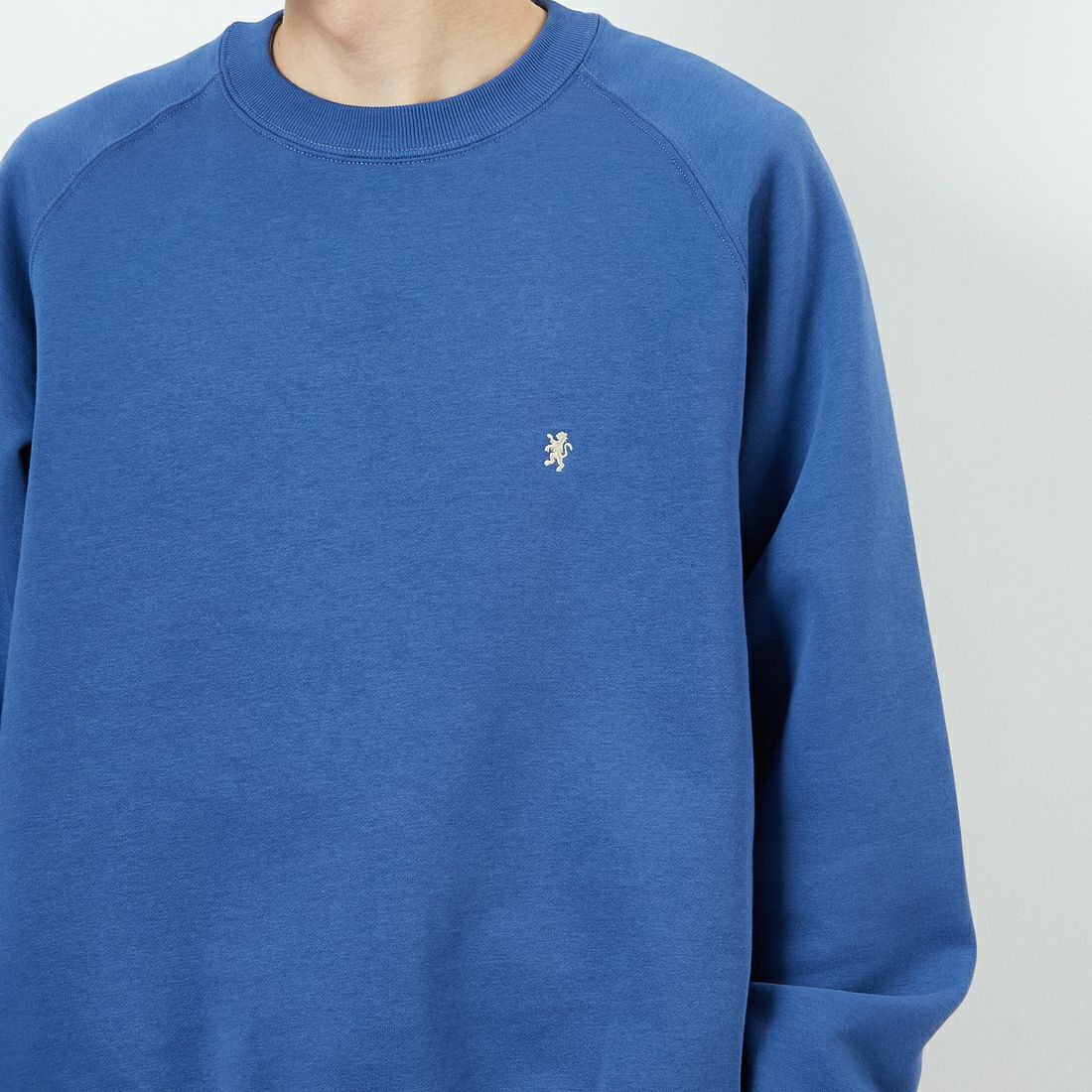 Gymphlex [ジムフレックス] スウィングスリーブ クルーネックスウェット [GY-C0292TCF] LT.BLUE &&モデル身長：168cm 着用サイズ：M&&