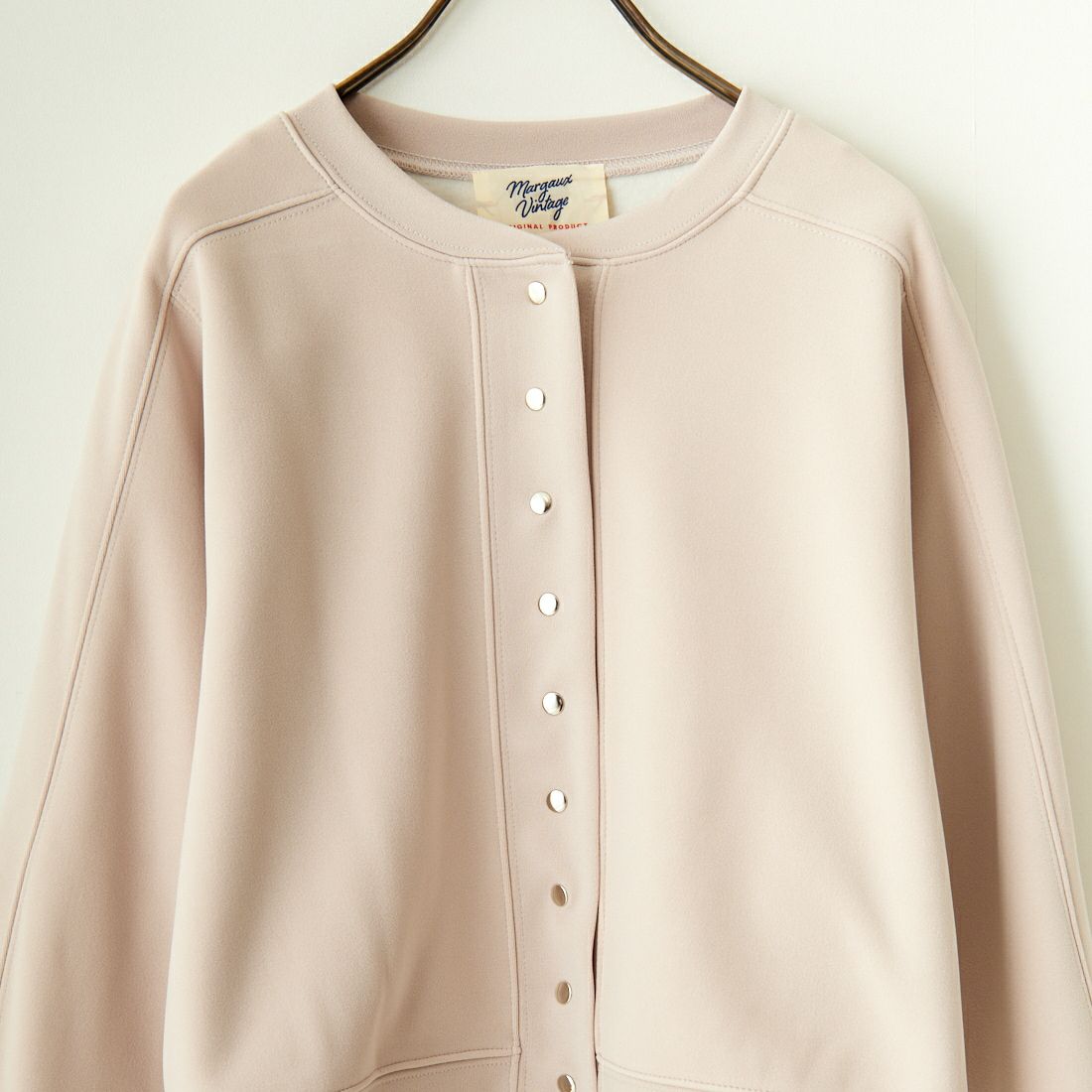 Margaux vintage [マルゴーヴィンテージ] スナップボタンカーディガン [MG-JK-24098-A] NUDE