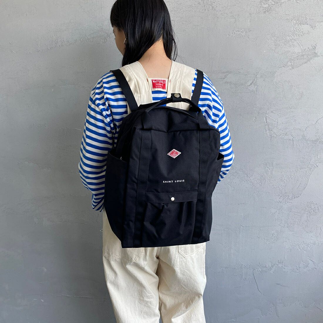 DANTON [ダントン] コーデュラナイロン 2WAYスクエアバッグ SAINT LOUIS [SAINT-LOUIS] BLACK