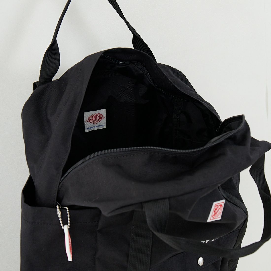 DANTON ダントン コーデュラナイロン 2WAY スクエアバッグ　ブラック DANTON ダントン コーデュラナイロン 2WAY スクエアバッグ