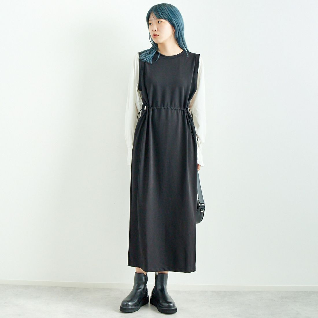02 BLK/OFF&&モデル身長：167cm 着用サイズ：F&&