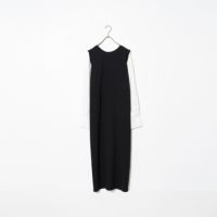 Maison de L'allure [メゾン ドゥ ラリュール] 布帛ドッキングドロストワンピース [M24132013] 02 BLK/OFF