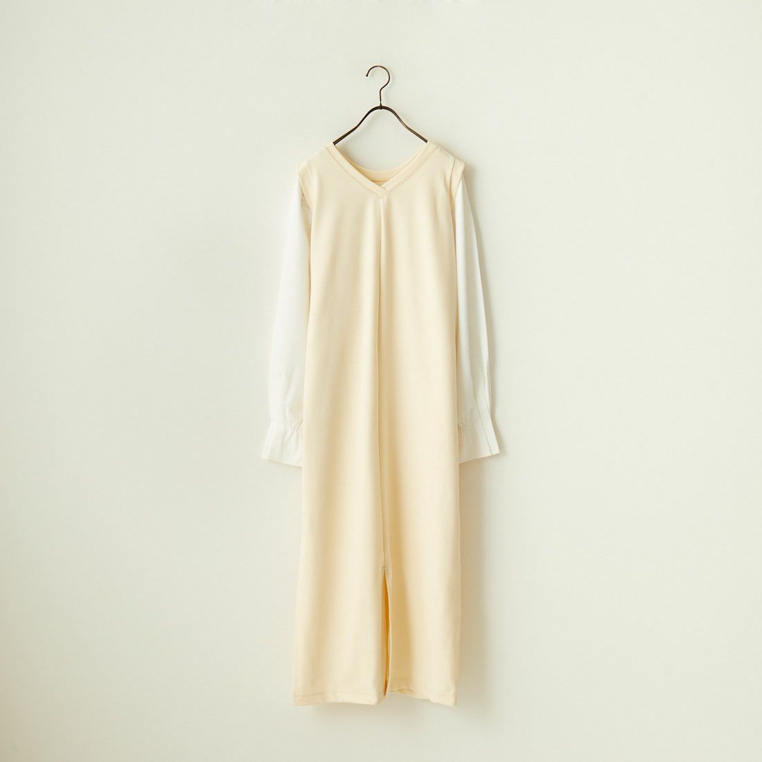 Maison de L'allure [メゾン ドゥ ラリュール] 布帛ドッキングドロストワンピース [M24132013] 21 IVR/OFF