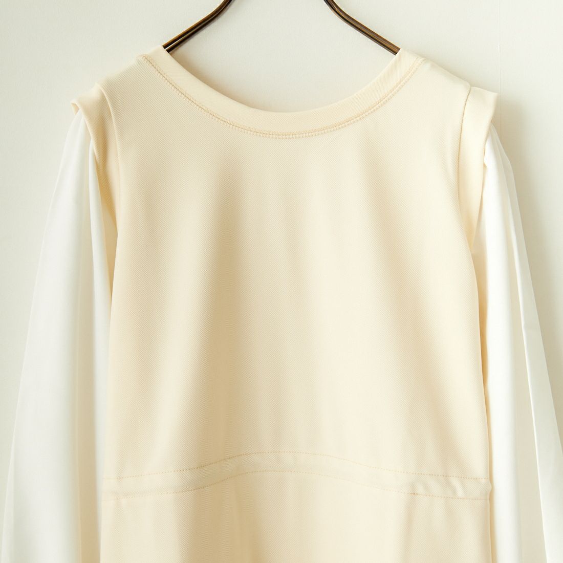 Maison de L'allure [メゾン ドゥ ラリュール] 布帛ドッキングドロストワンピース [M24132013] 21 IVR/OFF