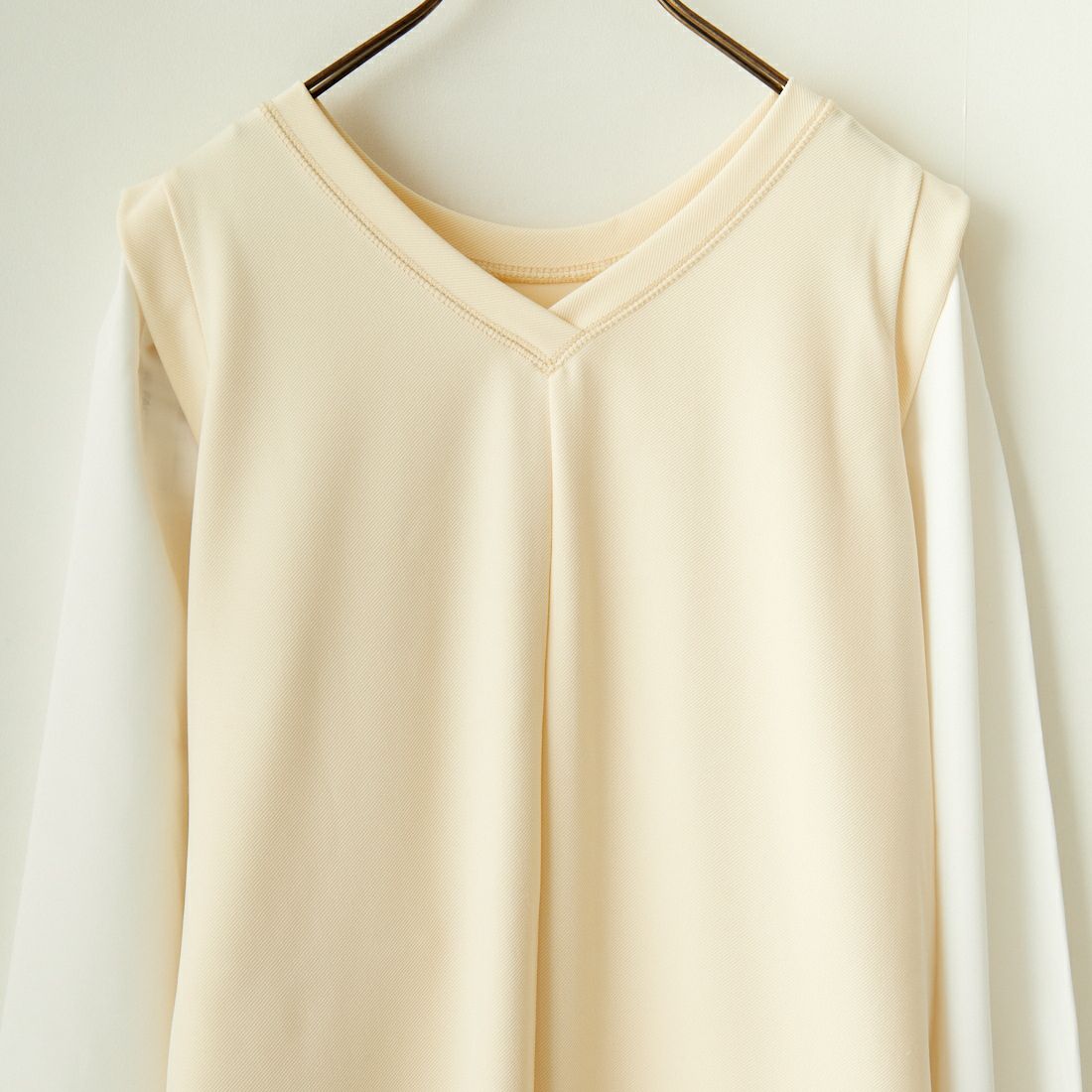 Maison de L'allure [メゾン ドゥ ラリュール] 布帛ドッキングドロストワンピース [M24132013] 21 IVR/OFF