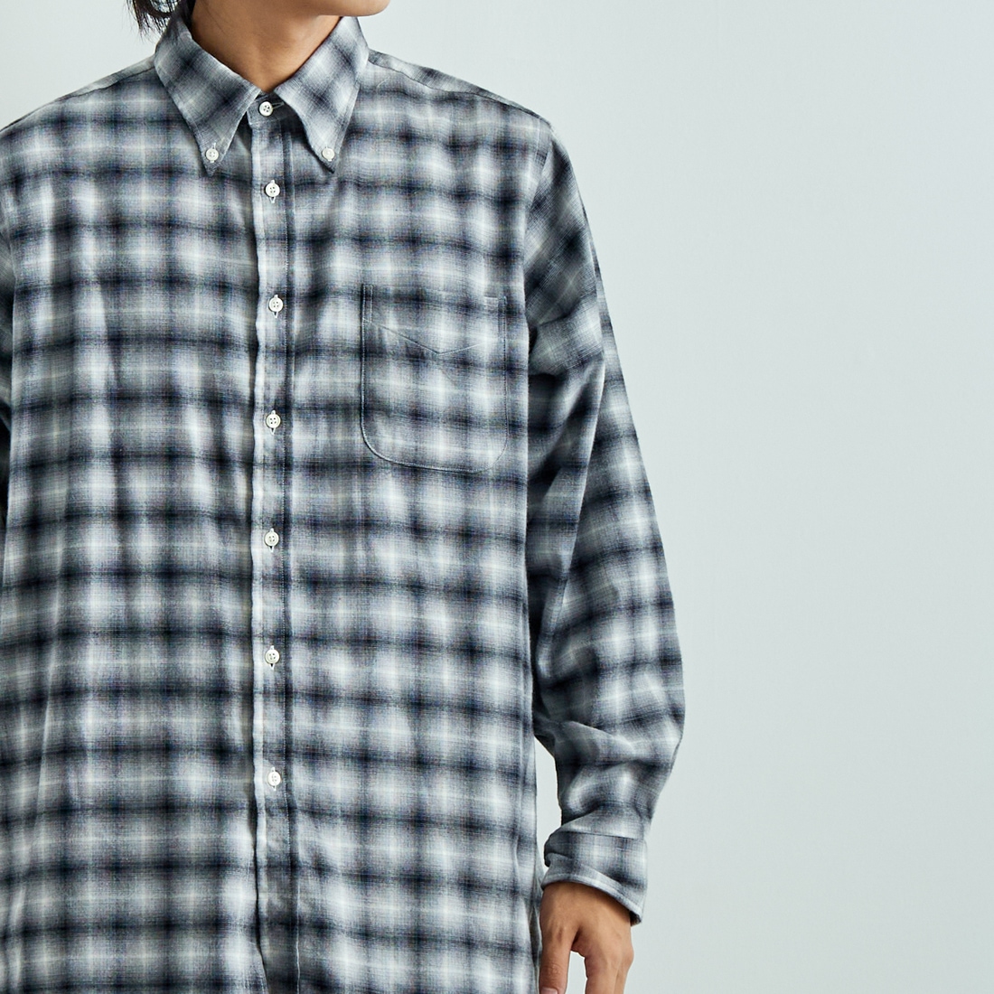 INDIVIDUALIZED SHIRTS [インディビジュアライズド シャツ] 別注 フランネルプレイドシャツ [IS200000001-JF] R12GFP BLK