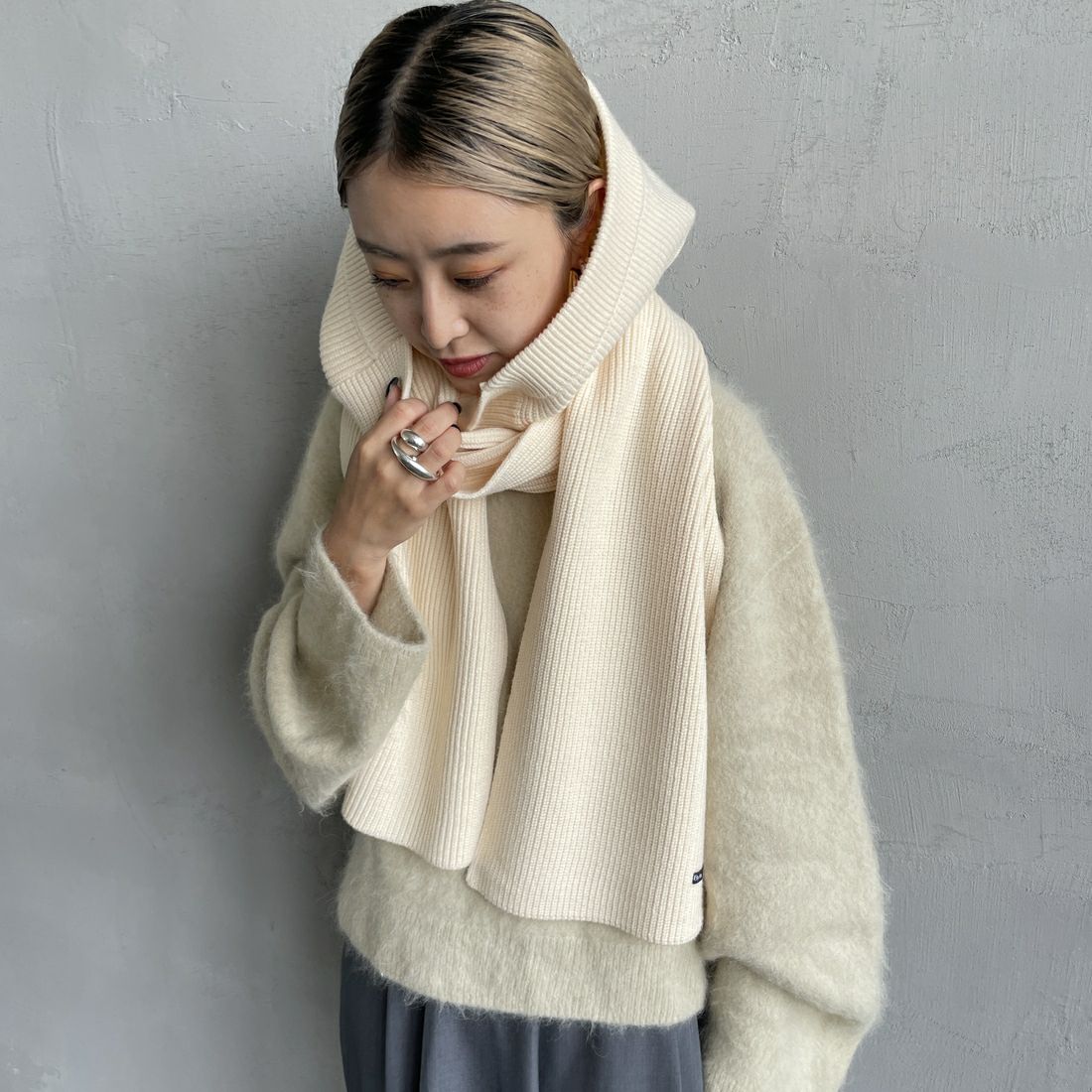 By/m [バイエム] バイカラーマフラー [24131028] 22 BEIGE
