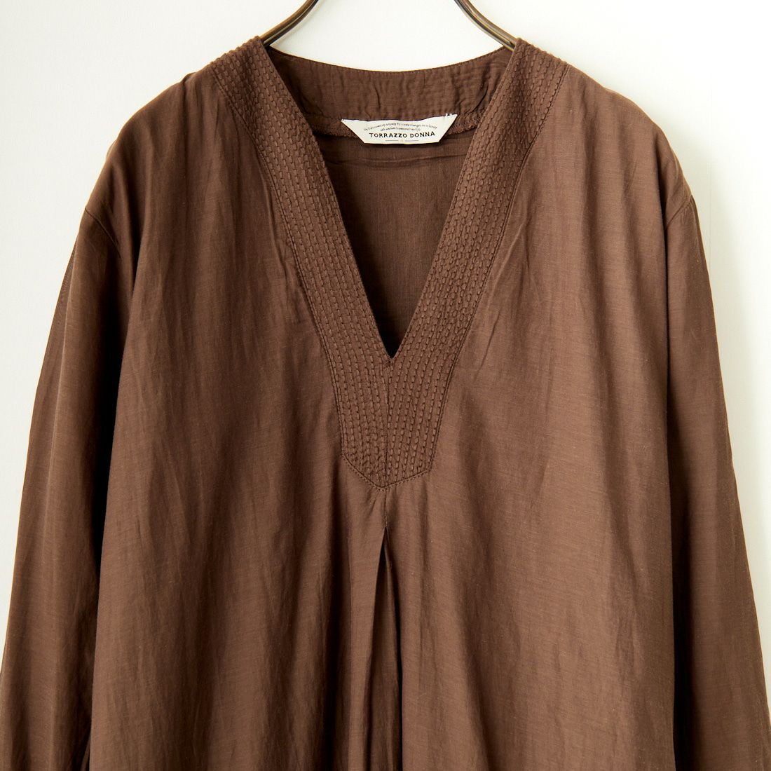 TORRAZZO DONNA [トラッゾドンナ] ビーガンシルクカフタンドレス [6254-566] 49 D.BROWN