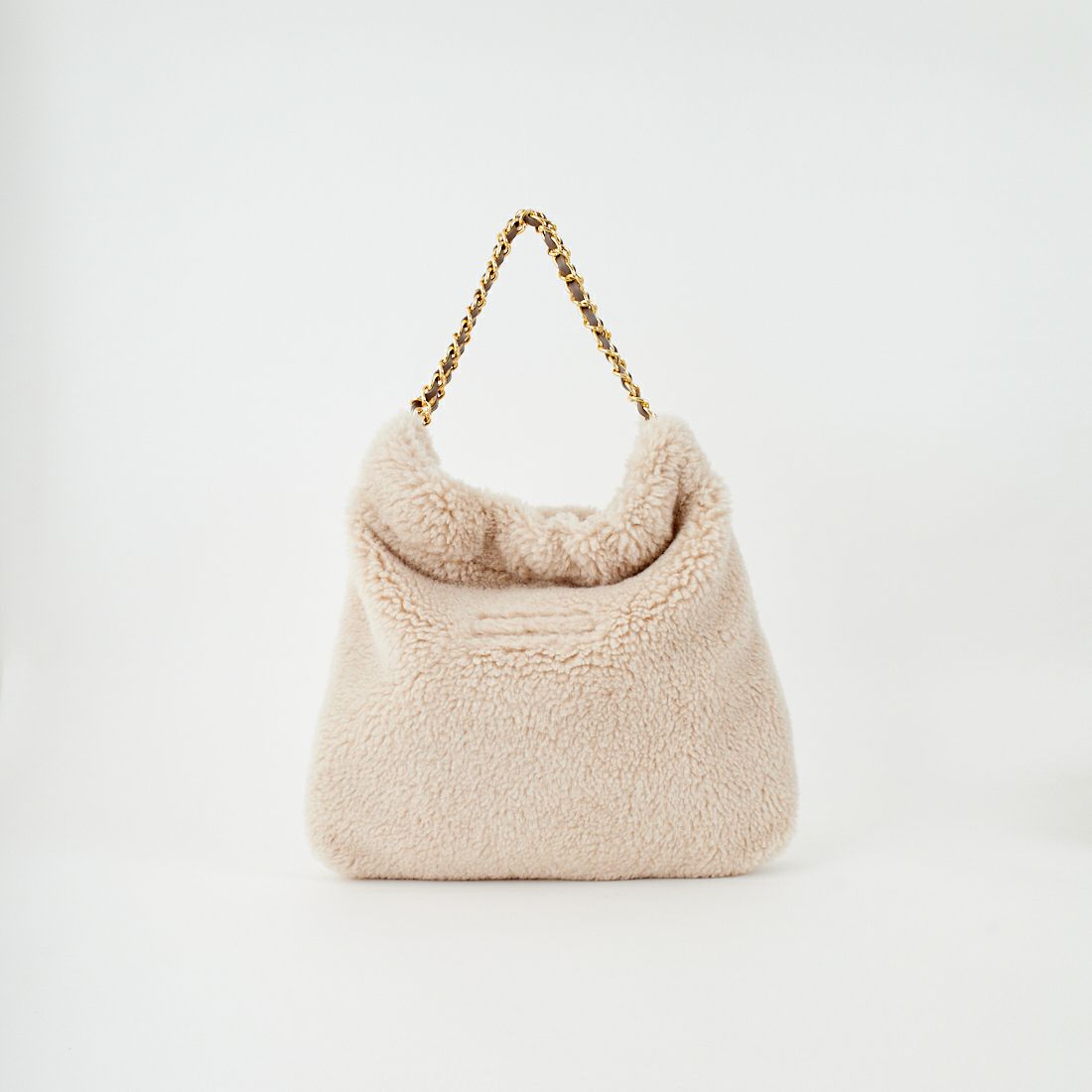 VIOLAd'ORO [ヴィオラドーロ] エコムートン チェーントートバッグ [V-8680] OFF WHITE