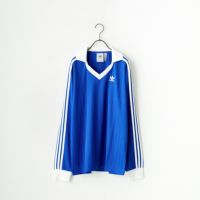 adidas アディカラー ピケ　サッカー長袖シャツ ロンT ブルー XL adidas tシャツ アディカラー ピケ サッカー長袖Tシャツ / ロンT