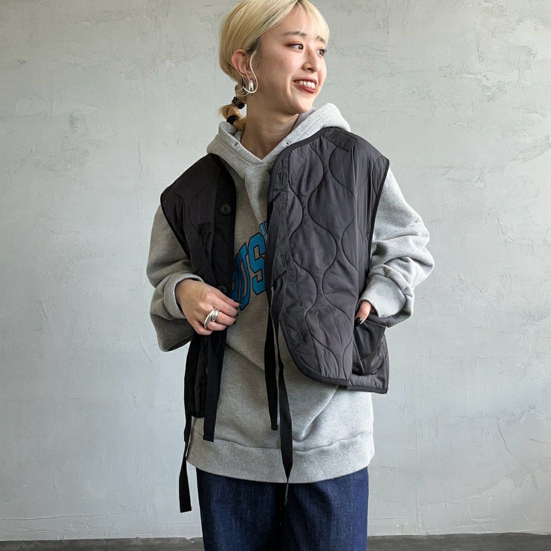 BLACK&&モデル身長：150cm 着用サイズ：S&&