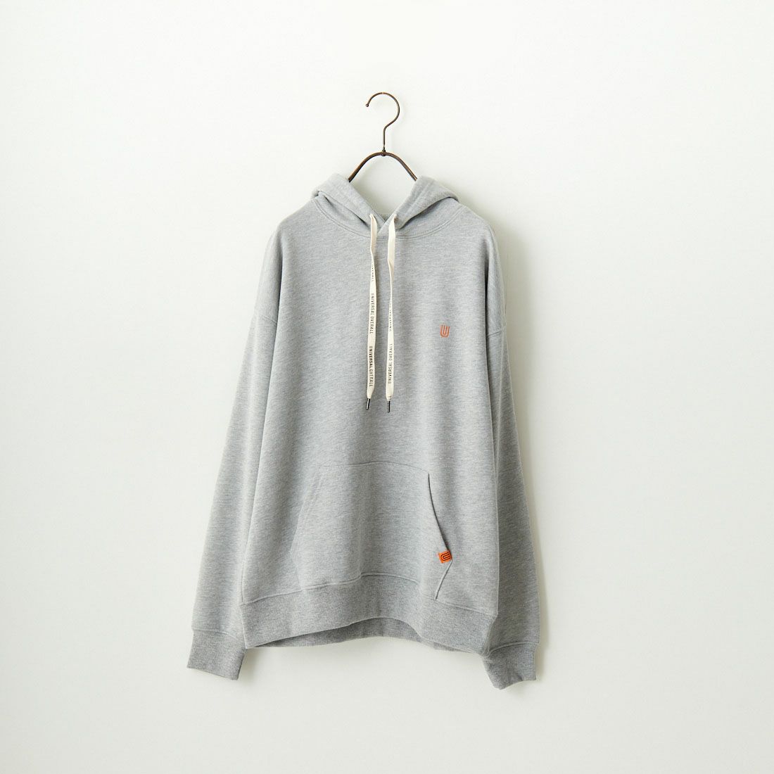UNIVERSAL OVERALL [ユニバーサルオーバーオール] 別注 ワンポイントロゴ刺繍 スウェットパーカー [U2431230IN-JF] ASH