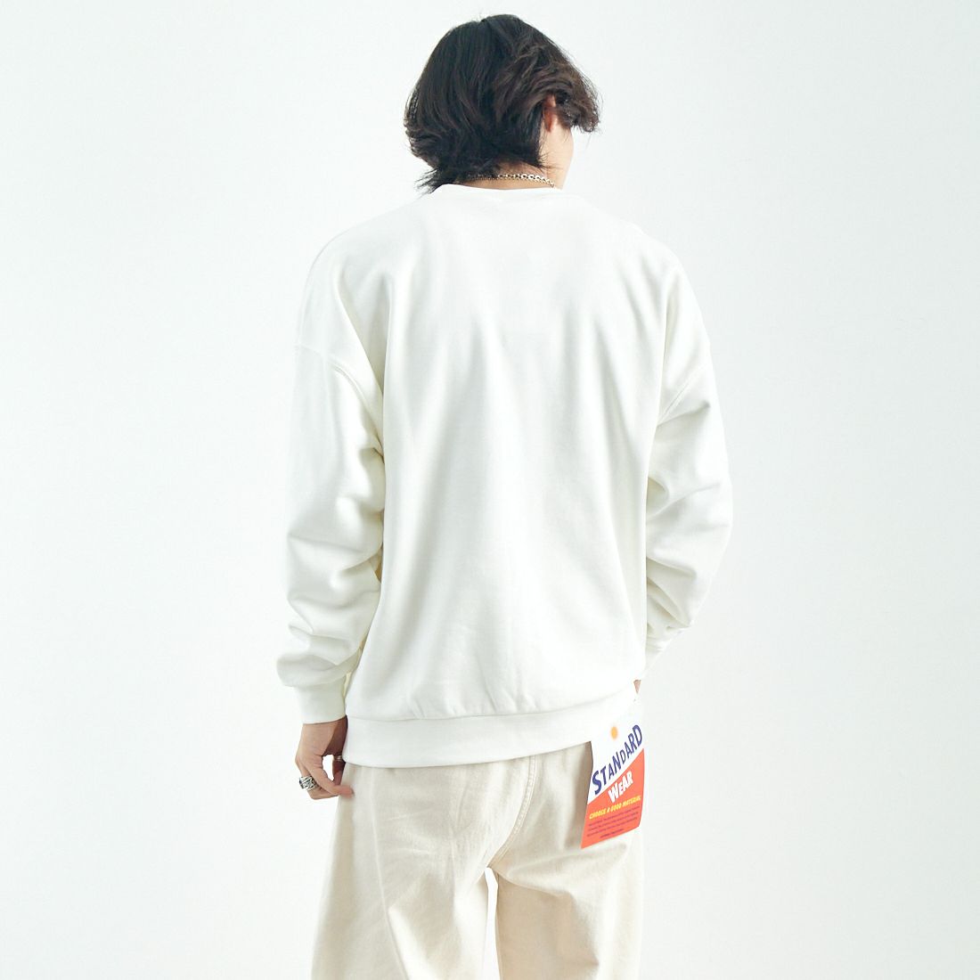 NIKE [ナイキ] クラブフリース クルーネックスウェット [HJ1820] 133 ｾｲﾙ/ｾｲ &&モデル身長：179cm 着用サイズ：M&&