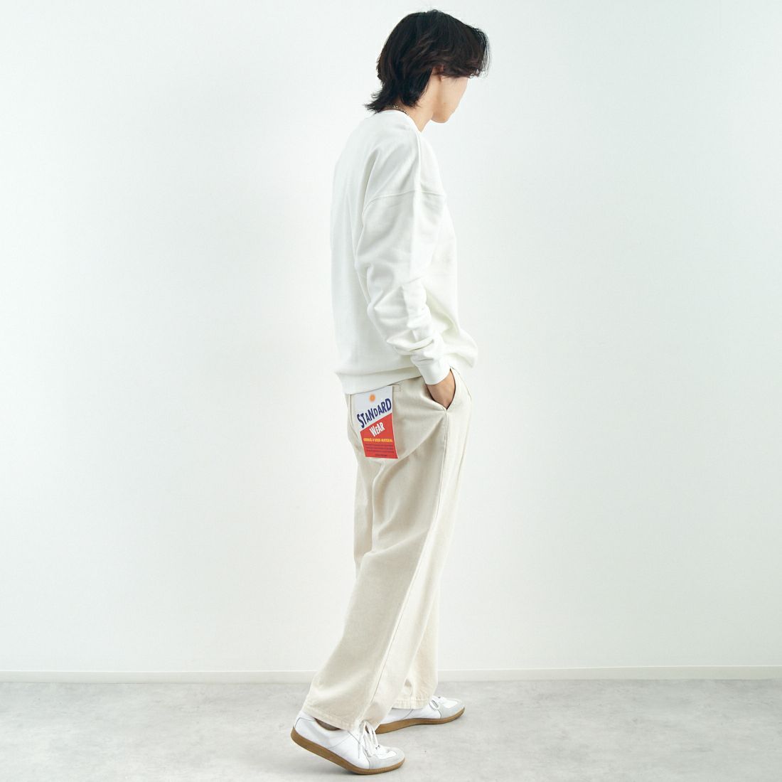 NIKE [ナイキ] クラブフリース クルーネックスウェット [HJ1820] 133 ｾｲﾙ/ｾｲ &&モデル身長：179cm 着用サイズ：M&&