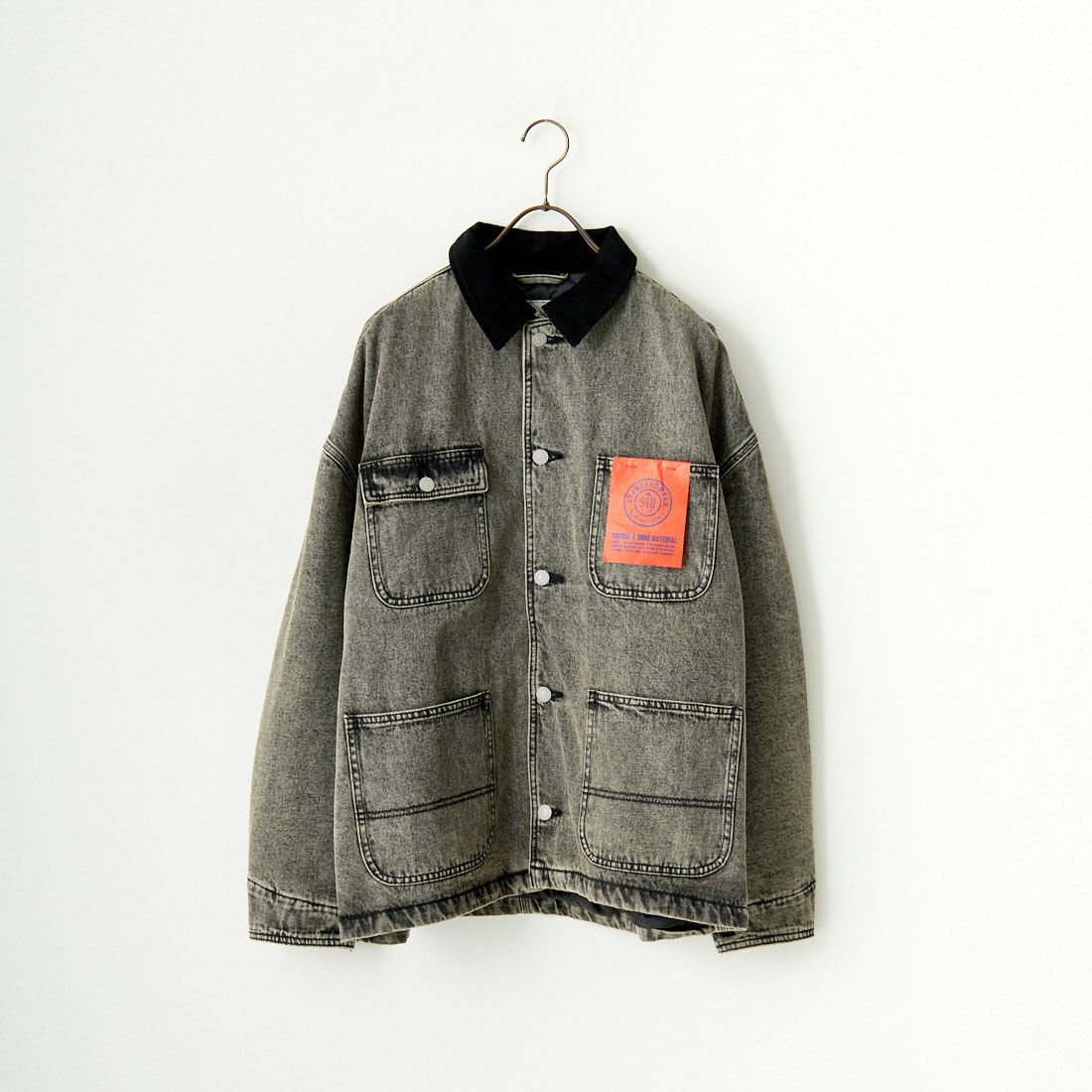 Jeans Factory Clothes [ジーンズファクトリークローズ] STANDARD ショートカバーオール [JFC-244-065] T.ACID BLK