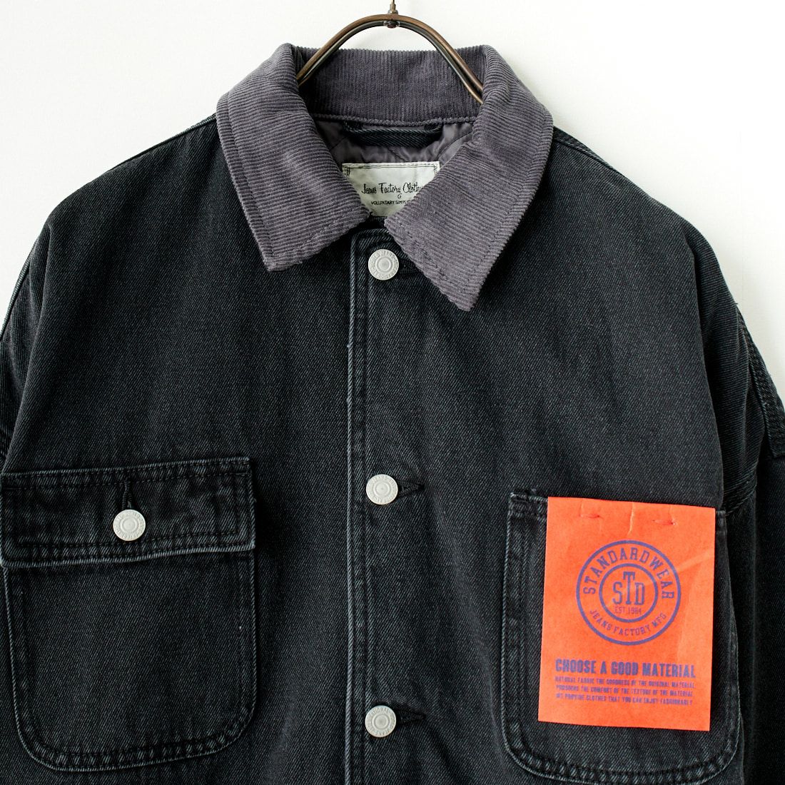 Jeans Factory Clothes [ジーンズファクトリークローズ] STANDARD ショートカバーオール [JFC-244-065] FADE BLK