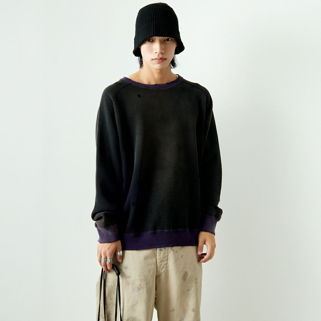 Needles [ニードルズ] 2トーン ストリングスウェットシャツ [PU292 