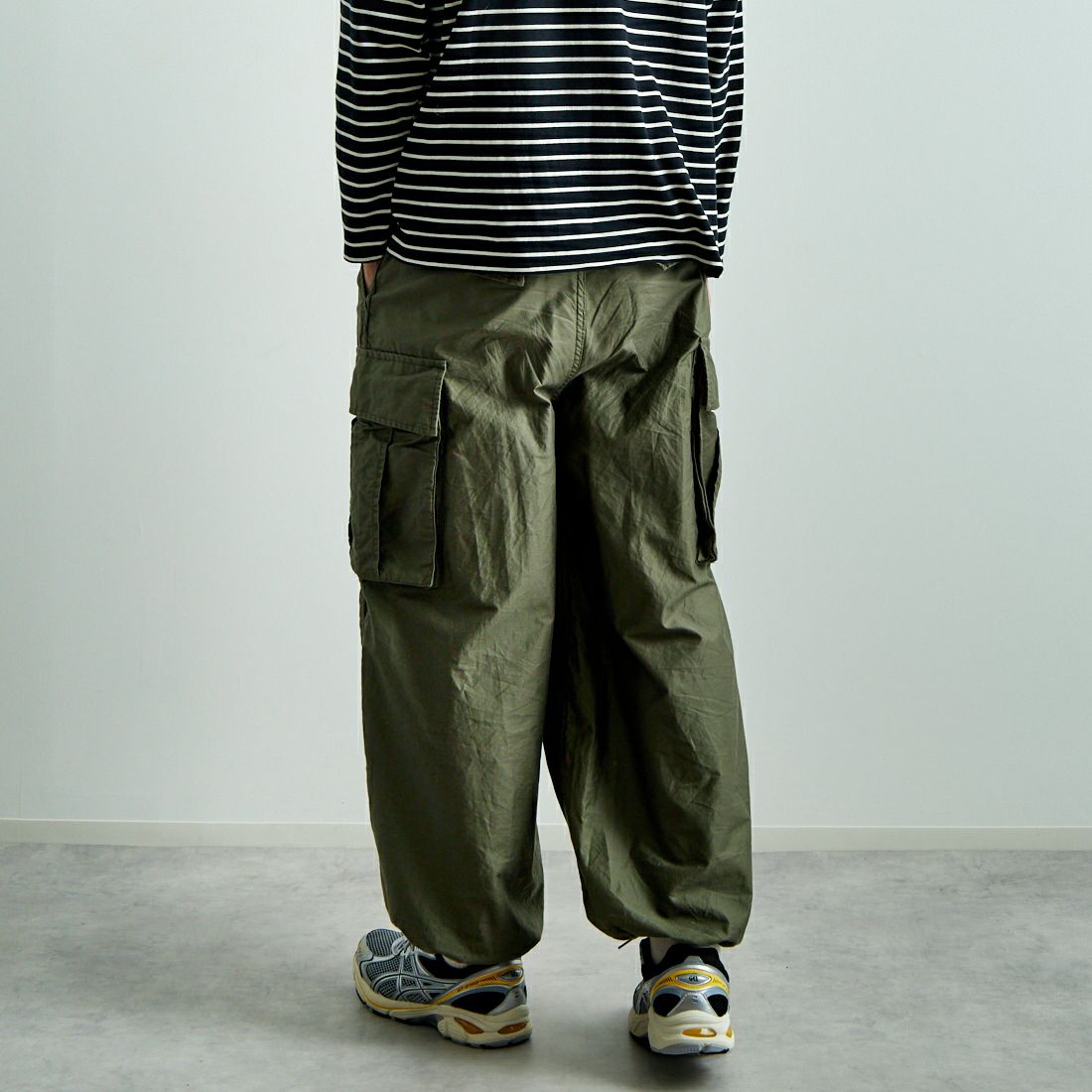 Needles [ニードルズ] BDU ヒザデルパンツ [PU248] A OLIVE&&モデル身長：179cm 着用サイズ：S&&