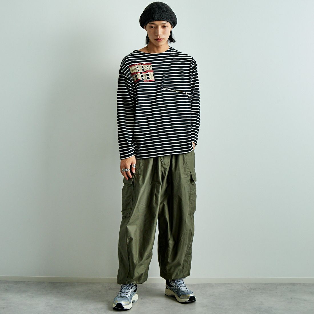Needles [ニードルズ] BDU ヒザデルパンツ [PU248] A OLIVE&&モデル身長：179cm 着用サイズ：S&&
