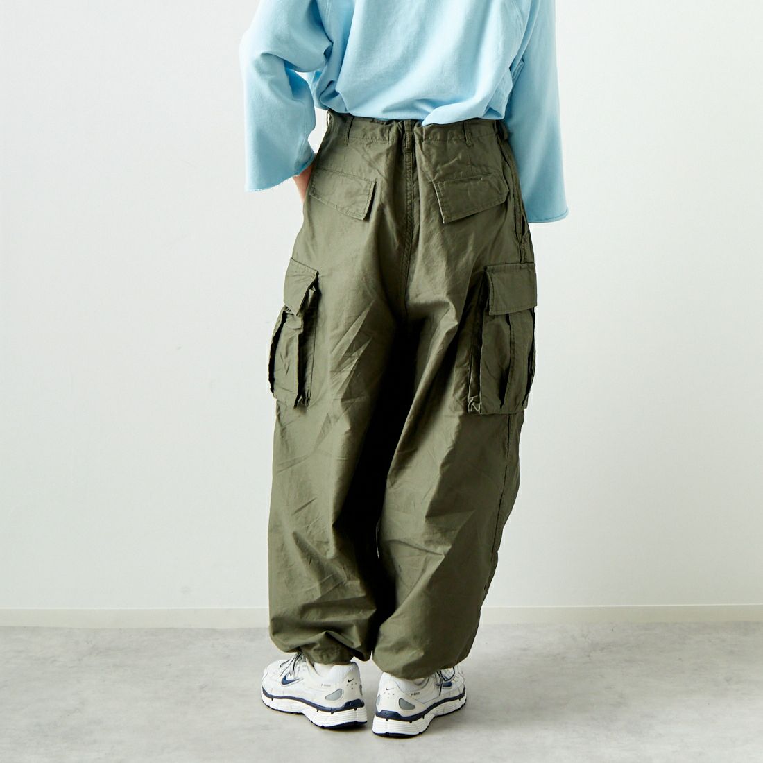 Needles [ニードルズ] BDU ヒザデルパンツ [PU248] A OLIVE &&モデル身長：160cm 着用サイズ：1&&
